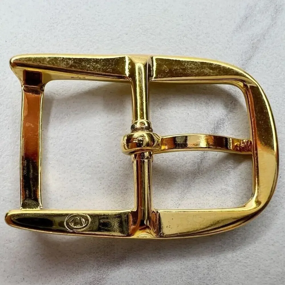 Vintage Gold Tone Simple Basic Belt Buckle for up to 1 Inch Belt